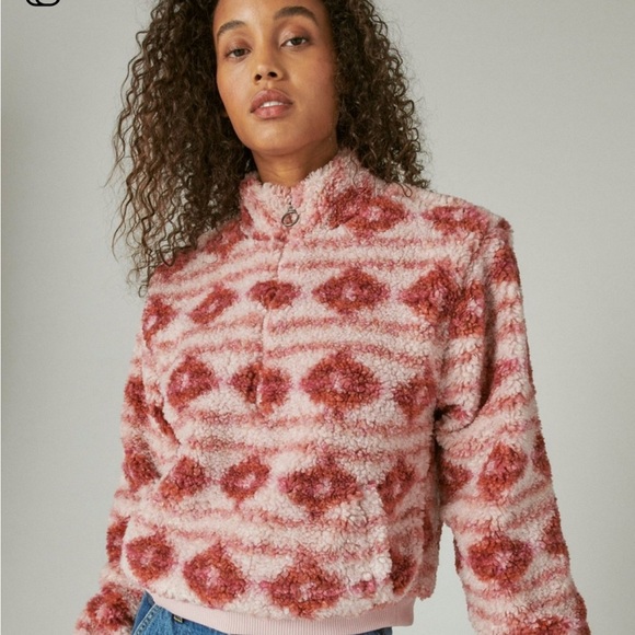 lucky brand sherpa sweatshirt - Picture 4 of 5
